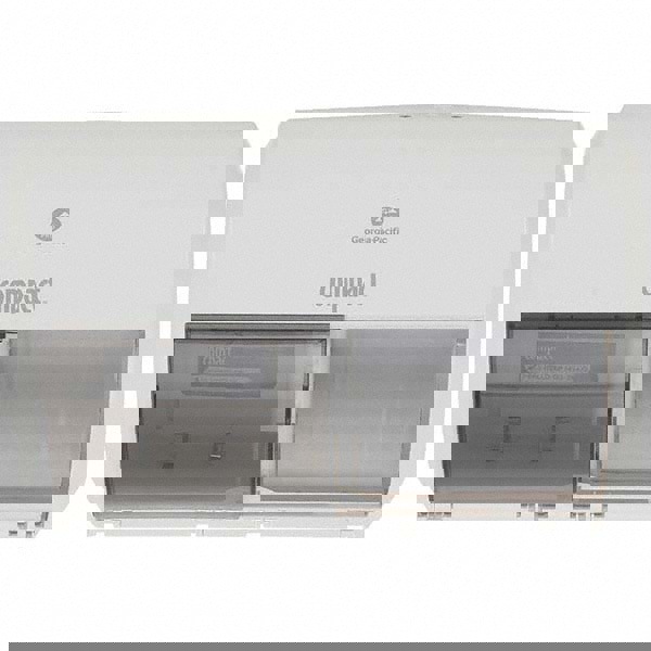 Compact Coreless Side-by-Side 2-Roll Tissue Dispenser, 11.31 x 7.69 x 8, White